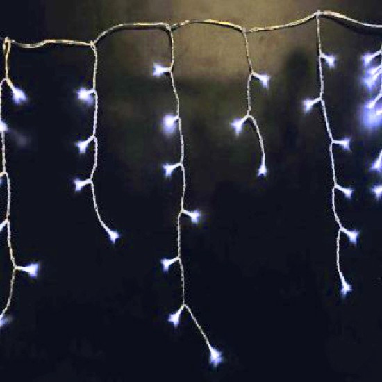 Entac Χριστουγεννιάτικα Λαμπάκια IP44 180 LED Βροχή Ψυχρό 4m