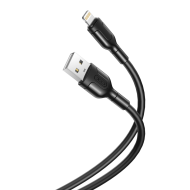 XO NB212 2.1A USB Καλώδιο για Lightning 1m Μαύρο