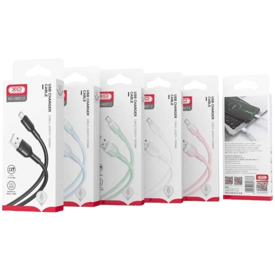 XO NB212 2.1A USB Καλώδιο Φόρτισης για Type-C Άσπρο XO NB212 2.1A USB Καλώδιο Φόρτισης για Type-C Άσπρο