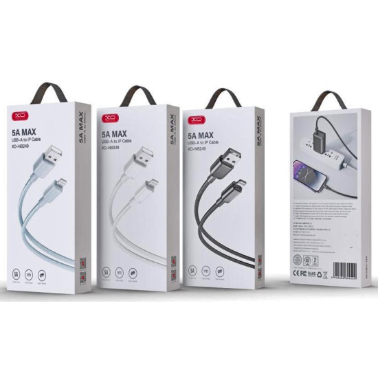XO NB249 Καλώδιο Φόρτισης + Data Lightning 5A PVC 1m Μπλέ XO NB249 Καλώδιο Φόρτισης + Data Lightning 5A PVC 1m Μπλέ