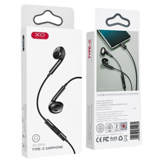 XO EP74 4ης Γενιάς TypeC Handsfree Μαύρο XO EP74 4ης Γενιάς TypeC Handsfree Μαύρο