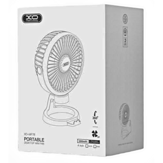 XO MF78 Επιτραπέζιος Ανεμιστήρας 4 ιντσών 1200mAh Άσπρο XO MF78 Επιτραπέζιος Ανεμιστήρας 4 ιντσών 1200mAh Άσπρο