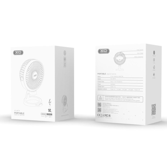 XO MF78 Επιτραπέζιος Ανεμιστήρας 4 ιντσών 1200mAh Μπλέ XO MF78 Επιτραπέζιος Ανεμιστήρας 4 ιντσών 1200mAh Μπλέ