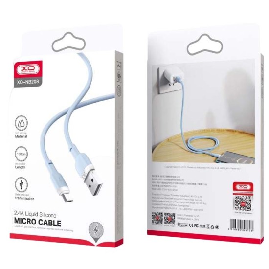 XO NB208 Καλώδιο Φόρτισης + Data Micro 1m Μπλέ XO NB208 Καλώδιο Φόρτισης + Data Micro 1m Μπλέ