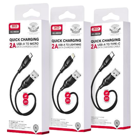 XO NB238 Καλώδιο Φόρτισης + Data TypeC L=3M Zeus Series Μαύρο XO NB238 Καλώδιο Φόρτισης + Data TypeC L=3M Zeus Series Μαύρο
