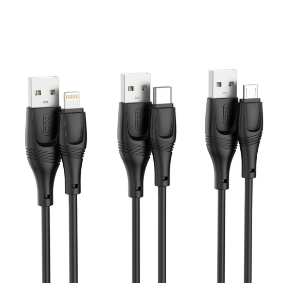 XO NB238 Καλώδιο Φόρτισης + Data Micro L=3M Zeus Series Μαύρο XO NB238 Καλώδιο Φόρτισης + Data Micro L=3M Zeus Series Μαύρο