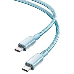 XO NB-Q250B Καλώδιο Φόρτισης & Data PD 60W Type-C σε Type-C PVC 1m Μπλέ