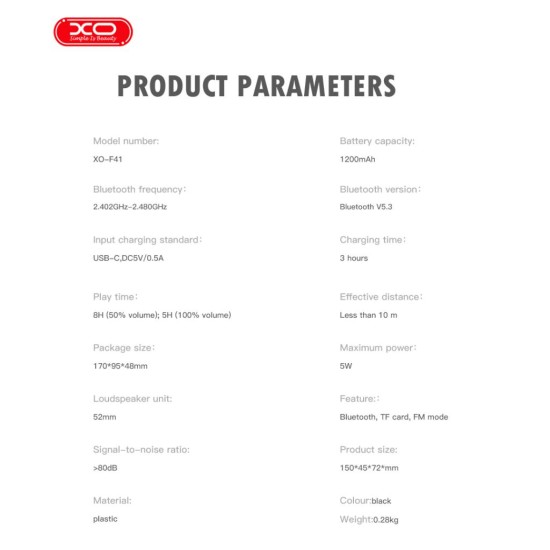 XO F41 Ρολόι - Ξυπνητήρι με Ηχείο Bluetooth FM-Radio XO F41 Ρολόι - Ξυπνητήρι με Ηχείο Bluetooth FM-Radio