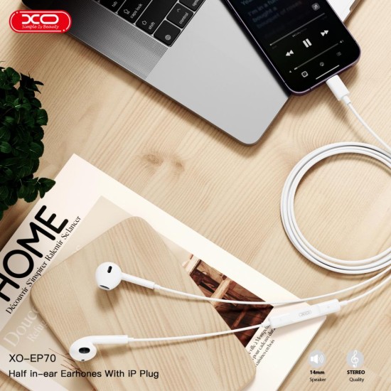XO EP70 Lightning In ear Άσπρο XO EP70 Lightning In ear Άσπρο