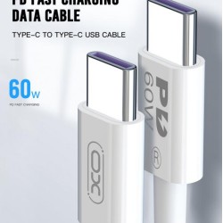 XO NB-Q190B 60W Καλώδιο Φόρτισης + Data Type-C Σε Type-C 2m XO NB-Q190B 60W Καλώδιο Φόρτισης + Data Type-C Σε Type-C 2m