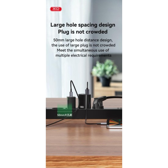 ΧΟ WL10 (EU) Πολύπριζο 4 Θέσεων με 4 Θύρες USB με Διακόπτη 1.8m (4AC+4USB) ΧΟ WL10 (EU) Πολύπριζο 4 Θέσεων με 4 Θύρες USB με Διακόπτη 1.8m (4AC+4USB)