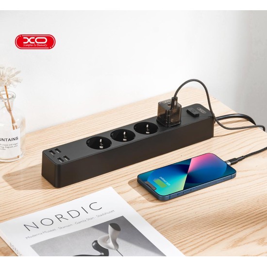 ΧΟ WL10 (EU) Πολύπριζο 4 Θέσεων με 4 Θύρες USB με Διακόπτη 1.8m (4AC+4USB) ΧΟ WL10 (EU) Πολύπριζο 4 Θέσεων με 4 Θύρες USB με Διακόπτη 1.8m (4AC+4USB)