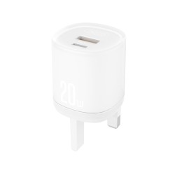 XO L144(UK) PD20W 1USB-A+1USB-C Γρήγορος Φορτιστής Λευκό XO L144(UK) PD20W 1USB-A+1USB-C Γρήγορος Φορτιστής Λευκό