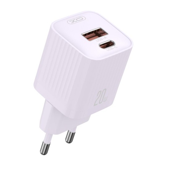 XO L147 (EU) Φορτιστής PD 1USB-A+1USB-C Μωβ XO L147 (EU) Φορτιστής PD 1USB-A+1USB-C Μωβ