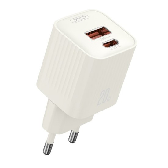 XO L147 (EU) Φορτιστής PD 1USB-A+1USB-C Μπεζ XO L147 (EU) Φορτιστής PD 1USB-A+1USB-C Μπεζ
