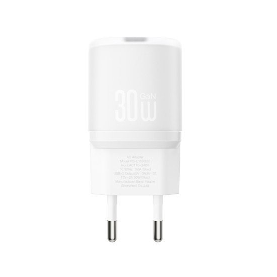 XO L150 (EU) 30W Μονός Γρήγορος Φορτιστής USB-C Λευκό XO L150 (EU) 30W Μονός Γρήγορος Φορτιστής USB-C Λευκό