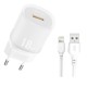 XO L157(EU) QC3.0 18W Φορτιστής με Καλώδιο Lightning Λευκό XO L157(EU) QC3.0 18W Φορτιστής με Καλώδιο Lightning Λευκό