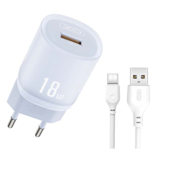 XO L157(EU) QC3.0 Φορτιστής 18W Καλώδιο TYPE-C Μπλε XO L157(EU) QC3.0 Φορτιστής 18W Καλώδιο TYPE-C Μπλε