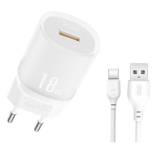 XO L157(EU) QC3.0 Φορτιστής 18W Καλώδιο TYPE-C Λευκό XO L157(EU) QC3.0 Φορτιστής 18W Καλώδιο TYPE-C Λευκό