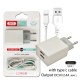 XO L65EU 2.4A Διπλής Θύρας USB Φορτιστής for Type-C