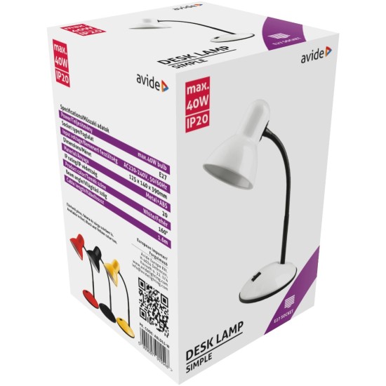 Avide Basic Φωτιστικό Γραφείου Simple Άσπρο Avide Basic Φωτιστικό Γραφείου Simple Άσπρο