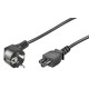 Καλώδιο Τροφοδοσίας Laptop 3Χ0.75mm 1.5m Μαύρο Καλώδιο Τροφοδοσίας Laptop 3Χ0.75mm 1.5m Μαύρο