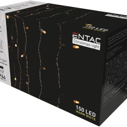 Entac Χριστουγεννιάτικα Κουρτίνα IP44 150 LED 1.5x1.5m με 8 Λειτουργίες