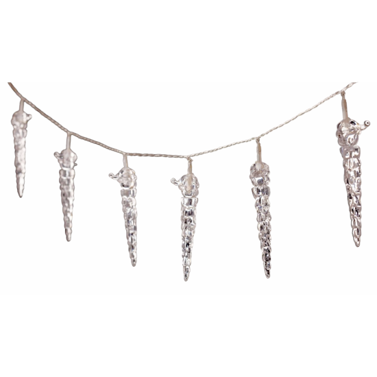 Entac Χριστουγεννιάτικα Εσωτερικά Πλαστική Βροχή 11εκ 10 LED 1,65μ (2xAA Δεν περιλαμβ.)