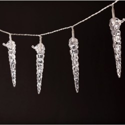 Entac Χριστουγεννιάτικα Εσωτερικά Πλαστική Βροχή 11εκ 10 LED 1,65μ (2xAA Δεν περιλαμβ.)