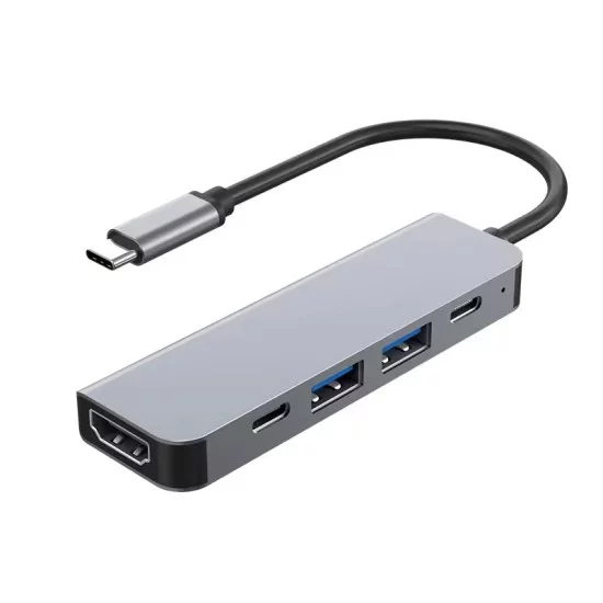 Αντάπτορας 5 σε 1 PD 100W Type-C HDTV USB2.0/3.0 4K 30HZ Αντάπτορας 5 σε 1 PD 100W Type-C HDTV USB2.0/3.0 4K 30HZ