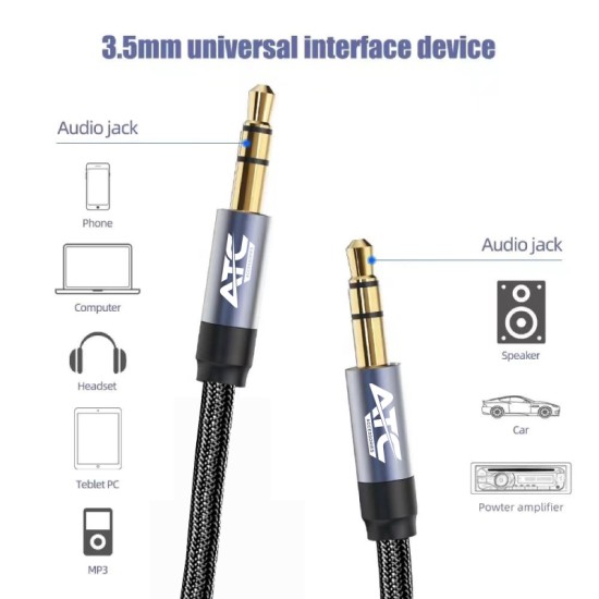 Cable ATC HQ 3.5mm Male / Male 5m Cable ATC HQ 3.5mm Male / Male 5m