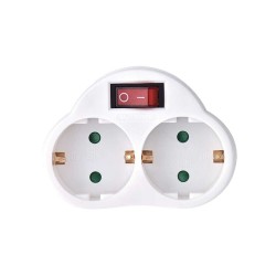Technik Professional Αντάπτορας Πρίζα 2 Θέσεων με Διακόπτη 16A Technik Professional Αντάπτορας Πρίζα 2 Θέσεων με Διακόπτη 16A