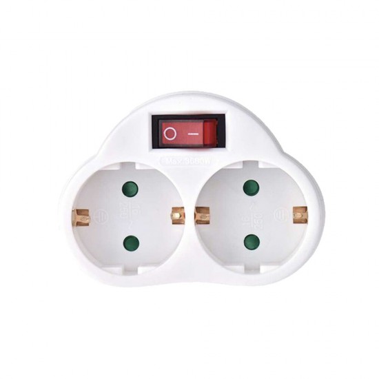 Technik Professional Αντάπτορας Πρίζα 2 Θέσεων με Διακόπτη 16A Technik Professional Αντάπτορας Πρίζα 2 Θέσεων με Διακόπτη 16A