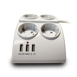 Technik Πολύπριζο 4 Θέσεων με Διακόπτη & 3 Θύρες USB 16A 1.5m Technik Πολύπριζο 4 Θέσεων με Διακόπτη & 3 Θύρες USB 16A 1.5m