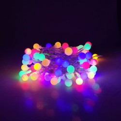Modee Lighting Χριστουγεννιάτικα Λαμπάκια LED Τύπου Berry με Βύσμα (100LED/10m/10cm) Πολύχρωμα