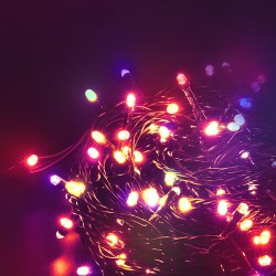 Modee Lighting Χριστουγεννιάτικα Λαμπάκια LED με Τροφοδοτικό (100LED/10m/10cm) Πολύχρωμα