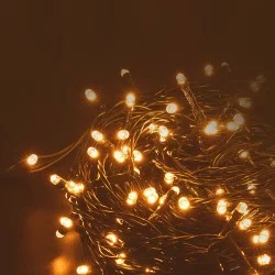 Modee Lighting Χριστουγεννιάτικα Φωτάκια LED με Τροφοδοτικό (100LED/10m/10cm) Θερμό