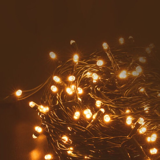 Modee Lighting Χριστουγεννιάτικα Φωτάκια LED με Τροφοδοτικό (100LED/10m/10cm) Θερμό