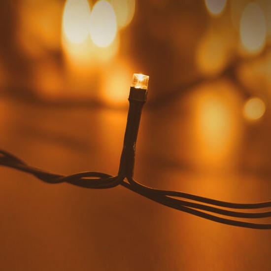 Modee Lighting Χριστουγεννιάτικα Λαμπάκια LED με Τροφοδοτικό (200LED/20m/10cm) Θερμό