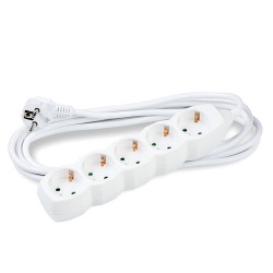 Technik Πολύπριζο 5 Θέσεων με Καλώδιο 5m 1,5mm2 Λευκό Technik Πολύπριζο 5 Θέσεων με Καλώδιο 5m 1,5mm2 Λευκό