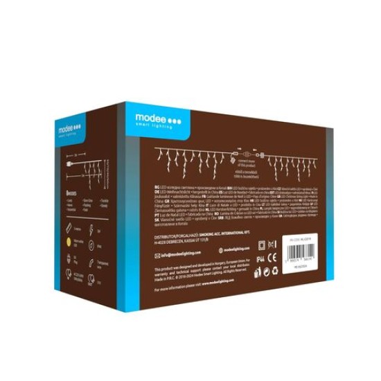 Modee Χριστουγεννιάτικα Φωτάκια LED με Τροφοδοτικό & Δυνατότητα Επέκτασης (100LED/2m/H70cm) Θερμό Λευκό