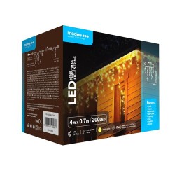 Modee Χριστουγεννιάτικα Φωτάκια LED με Τροφοδοτικό & Δυνατότητα Επέκτασης (200LED/4m/H70cm) Θερμό Λευκό