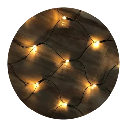 Modee Χριστουγεννιάτικα Διακοσμητικά Λαμπάκια Δίχτυ LED με Τροφοδοτικό (144LED/2m x 2m) Θερμό Λευκό