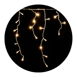 Modee Χριστουγεννιάτικα Φωτάκια LED με Τροφοδοτικό & Δυνατότητα Επέκτασης (100LED/2m/H70cm) Θερμό Λευκό