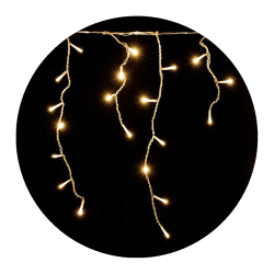 Modee Χριστουγεννιάτικα Φωτάκια LED με Τροφοδοτικό & Δυνατότητα Επέκτασης (200LED/4m/H70cm) Θερμό Λευκό