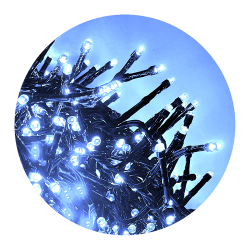 Modee Χριστουγεννιάτικα Φωτάκια LED με Τροφοδοτικό (384LED/2.1m) Ψυχρό Λευκό