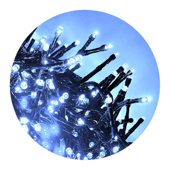 Modee Χριστουγεννιάτικα Φωτάκια LED με Τροφοδοτικό (384LED/2.1m) Ψυχρό Λευκό