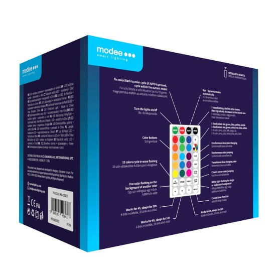 Modee Χριστουγεννιάτικα Λαμπάκια LED Τύπου Berry με Βύσμα & Τηλεχειριστήριο (100LED/10m/10cm) RGB