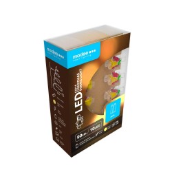 Modee Χριστουγεννιάτικα Διακοσμητικά Φωτάκια LED με Μπαταρία & Κλιπ (10LED/120cm/10cm) Θερμό Λευκό