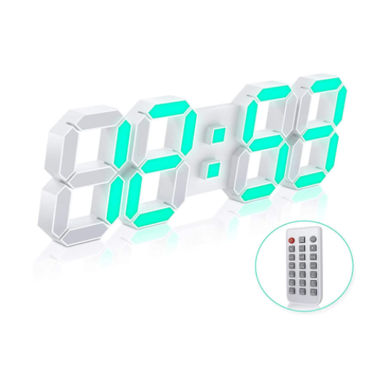 EDUP EH-LED1319 3D LED Wall Clock 9.5 Remote Control Digital Nightlight EDUP EH-LED1319 3D LED Wall Clock 9.5 Remote Control Digital Nightlight